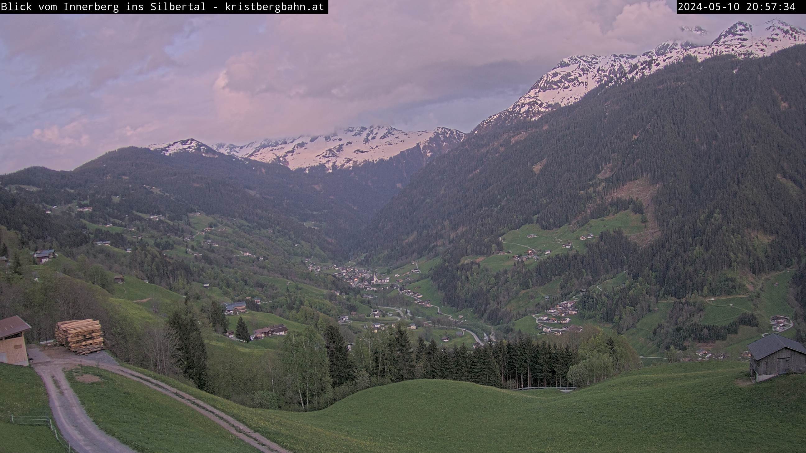 Webcam view from Innerberg towards Silbertal
